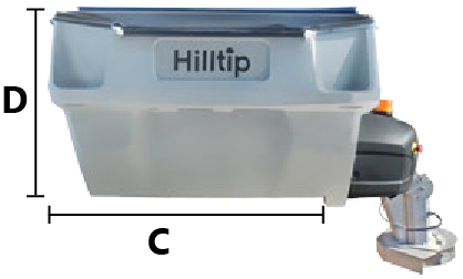 Plastový sypač Hilltip - zimná údržba ciest